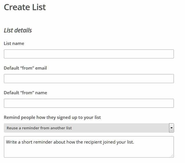 create list